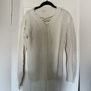 Mystree Cream Knit Sweater